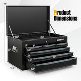 24 Inch Tool Chest Case with 6 Drawers and Top Storage for Garage Repair Shop & Warehouse