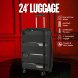 24-inch Black Hardcase Roller Luggage