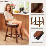 Counter Height Barstools with Backrest and Upholstered Seat Cushion for Kitchen Dining Room-24/Room-29 Inch