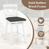 Counter Height Barstool/Barstools with Backrest and Upholstered Seat Cushion for Kitchen Dining Room-29/Room-24 Inch