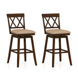 Counter Height Barstools Set of 2 with Backrest and Seat Cushion-29/Cushion-24 inches/Inches