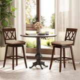 Counter Height Barstools Set of 2 with Backrest and Seat Cushion-29/Cushion-24 inches/Inches