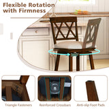 Counter Height Barstools Set of 4 with Backrest and Upholstered Seat Cushion-29/Cushion-24 inch/Inch