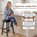Counter Height Stools Solid Wood Saddle Bar Stools Set of 2