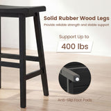 Counter Height Stools Solid Wood Saddle Bar Stools Set of 2