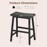 Counter Height Stools Solid Wood Saddle Bar Stools Set of 2