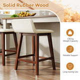 24 Inch Counter Height Bar Stools Set of 2 with Low Back