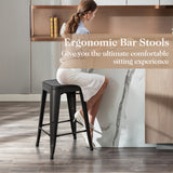 24 Inch Set of 4 Tolix Style Counter Height Barstool Stackable Chair