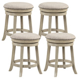 24/26 Inches Swivel Bar Stools Set of 2 wth Wooden Frame