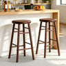 24" Swivel Bar Stools Set of 2 with Footrests & Crossbars