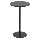 24 Inch Modern Style Round Cocktail Table with Metal Base and MDF Top
