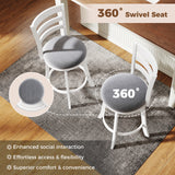 25"/30.5" Swivel Barstools Set of 2 360Â° Rotating Bar/Counter Height Chairs with Upholstered Seat-30.5/Seat-25 Inch