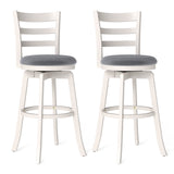 25"/30.5" Swivel Barstools Set of 2 360Â° Rotating Bar/Counter Height Chairs with Upholstered Seat-30.5/Seat-25 Inch