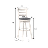 25"/30.5" Swivel Barstools Set of 2 360Â° Rotating Bar/Counter Height Chairs with Upholstered Seat-30.5/Seat-25 Inch