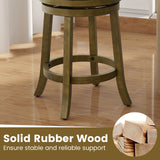 Swivel Bar Stools Set of 2 with Backrests and Wood Frame-25/Frame-30 inches