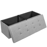 Fabric Folding Storage with Divider Bed End Bench