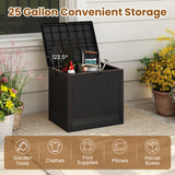 Outdoor Storage Box with Rattan Patterns