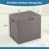 Storage Bin with Lid Carry Handles and Lock Hole for Patio Furniture Accessories