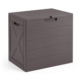 Storage Bin with Lid Carry Handles and Lock Hole for Patio Furniture Accessories