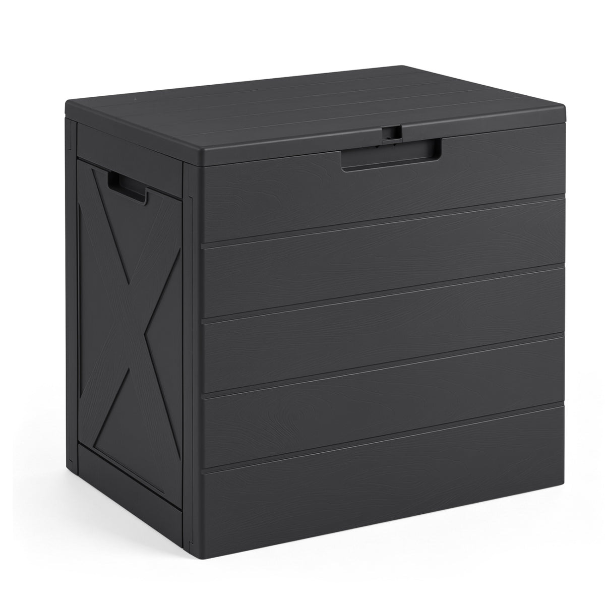 Storage Bin with Lid Carry Handles and Lock Hole for Patio Furniture Accessories
