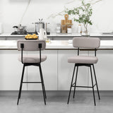29 Inch Counter Height Upholstered Swivel Bar Stool Set of 2