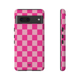 HOT PINK CHECKERBOARD | Tough Phone Case