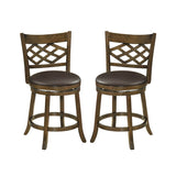 Counter Height Bar Stools Set of 2 with Rubber Wood Frame-26/Frame-31 Inch