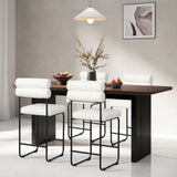 26 Inch Counter Height Bar Stools Set of 2 with Metal Frame and Footrest