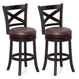 26/30 Inch Swivel Bar Stools Set of 2 Bar Chairs with Padded Seat