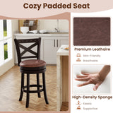 26/30 Inch Swivel Bar Stools Set of 2 Bar Chairs with Padded Seat