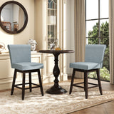 27 Inch Counter Height Bar Chairs with Rubber Wood Legs Set of 2