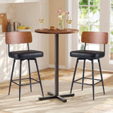 Padded Counter Barstools Set of 2 with Metal Legs