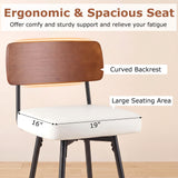 Padded Counter Barstools Set of 2 with Metal Legs