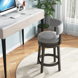 27/31 Inch Swivel Bar Stool with Upholstered Back Seat and Footrest-27 inches