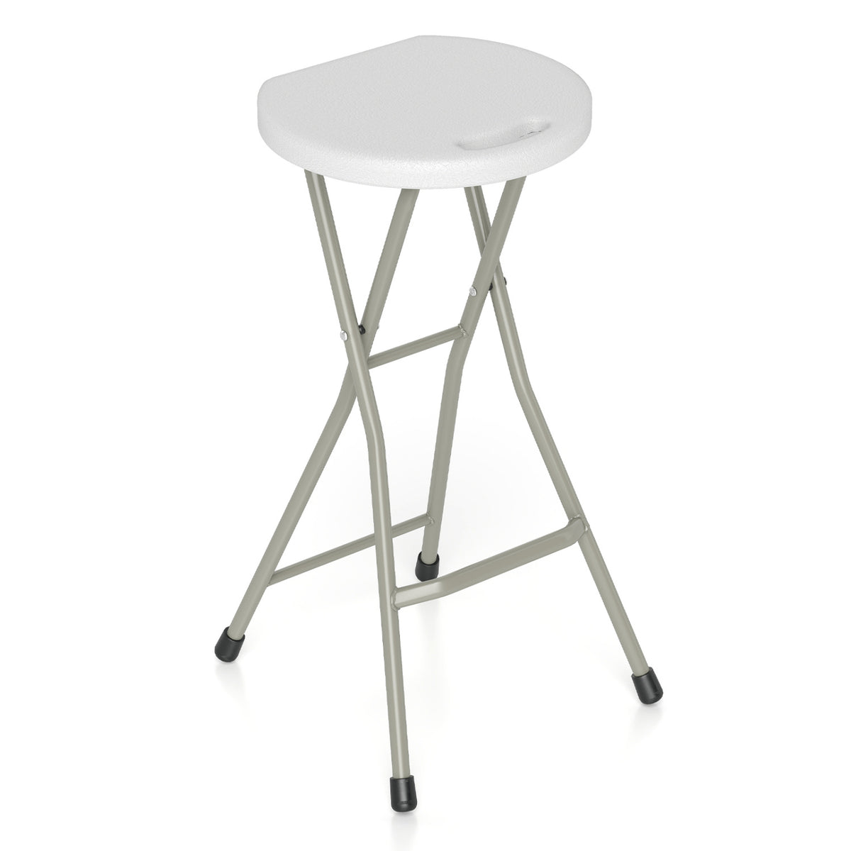 Portable Folding Stools Patio Dining Chairs with 330lbs Limited Sturdy Frame-Set of 1/2