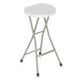 Portable Folding Stools Patio Dining Chairs with 330lbs Limited Sturdy Frame-Set of 1/2