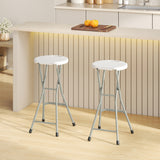 Portable Folding Stools Patio Dining Chairs with 330lbs Limited Sturdy Frame-Set of 1/2