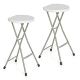 Portable Folding Stools Patio Dining Chairs with 330lbs Limited Sturdy Frame-Set of 1/2