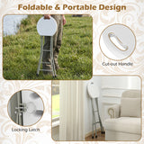 Portable Folding Stools Patio Dining Chairs with 330lbs Limited Sturdy Frame-Set of 1/2