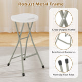 Portable Folding Stools Patio Dining Chairs with 330lbs Limited Sturdy Frame-Set of 1/2