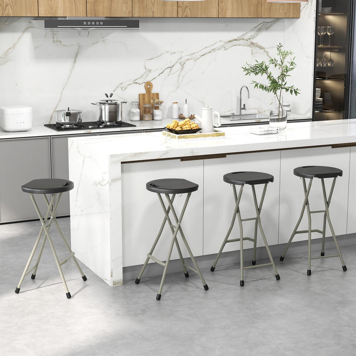 Portable Folding Stools with 330lbs Limited Sturdy Frame-2/Frame-1 Pieces/Piece