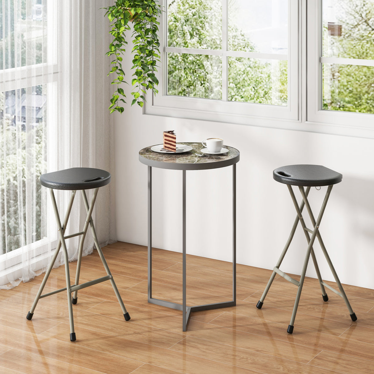 Portable Folding Stools with 330lbs Limited Sturdy Frame-2/Frame-1 Pieces/Piece