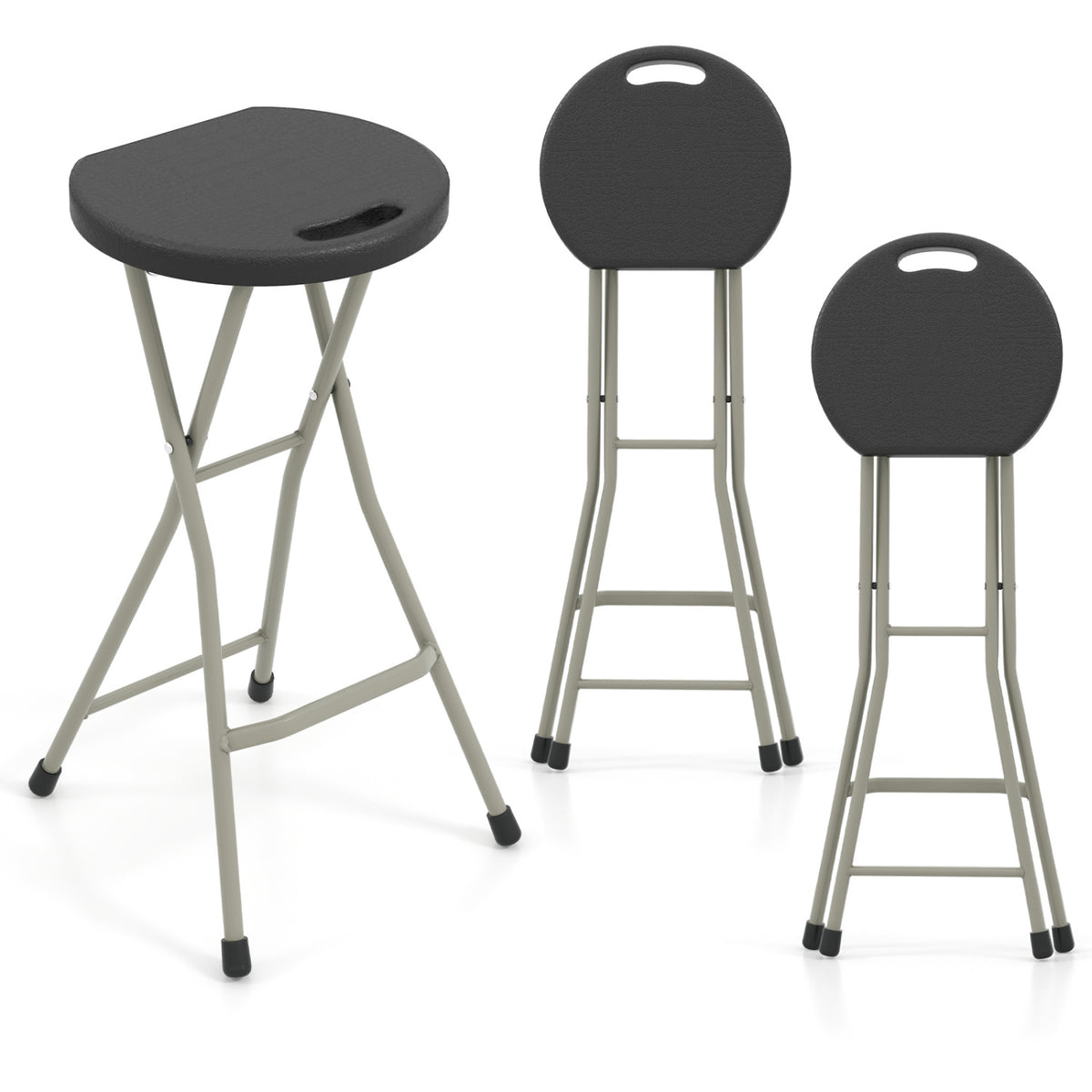 Portable Folding Stools with 330lbs Limited Sturdy Frame-2/Frame-1 Pieces/Piece