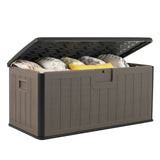 100 Gallon Large Deck Box with Lockable Lid for Patio