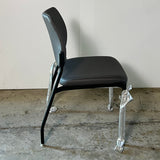 SITONIT SEATING (3 PACK) Grey Chair With Leather Material 34" H x 18.5" x 18.5"