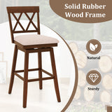 Counter Height Barstools with Backrest and Upholstered Seat Cushion for Kitchen Dining Room-24/Room-29 Inch