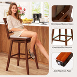 Counter Height Barstools with Backrest and Upholstered Seat Cushion for Kitchen Dining Room-24/Room-29 Inch