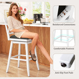 Counter Height Barstool/Barstools with Backrest and Upholstered Seat Cushion for Kitchen Dining Room-29/Room-24 Inch