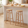 29" Swivel Bar Stools Set of 2 with Footrests & Crossbars