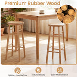 29" Swivel Bar Stools Set of 2 with Footrests & Crossbars